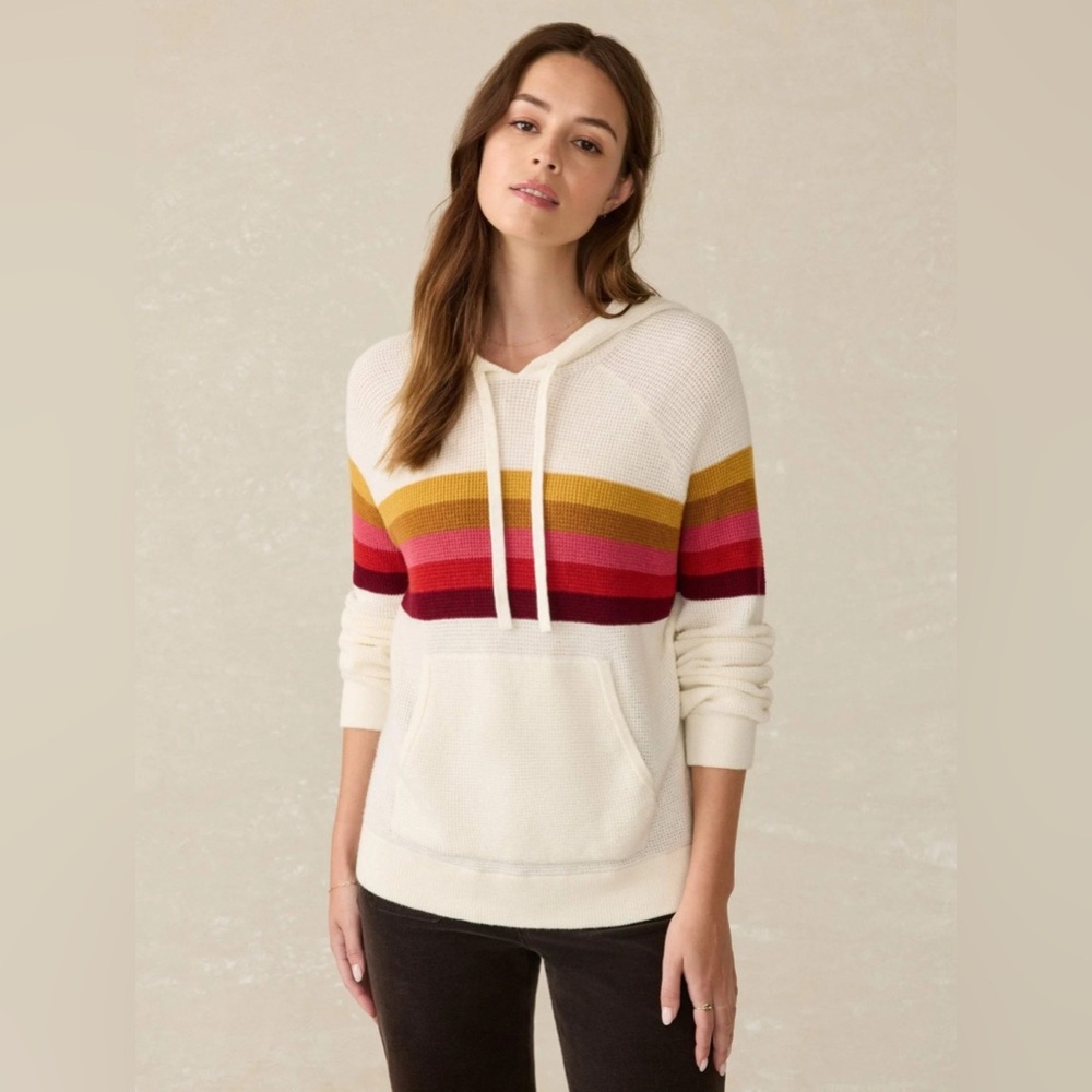 Faherty Multicolor Striped Hoodie NWT - Picture 2 of 6